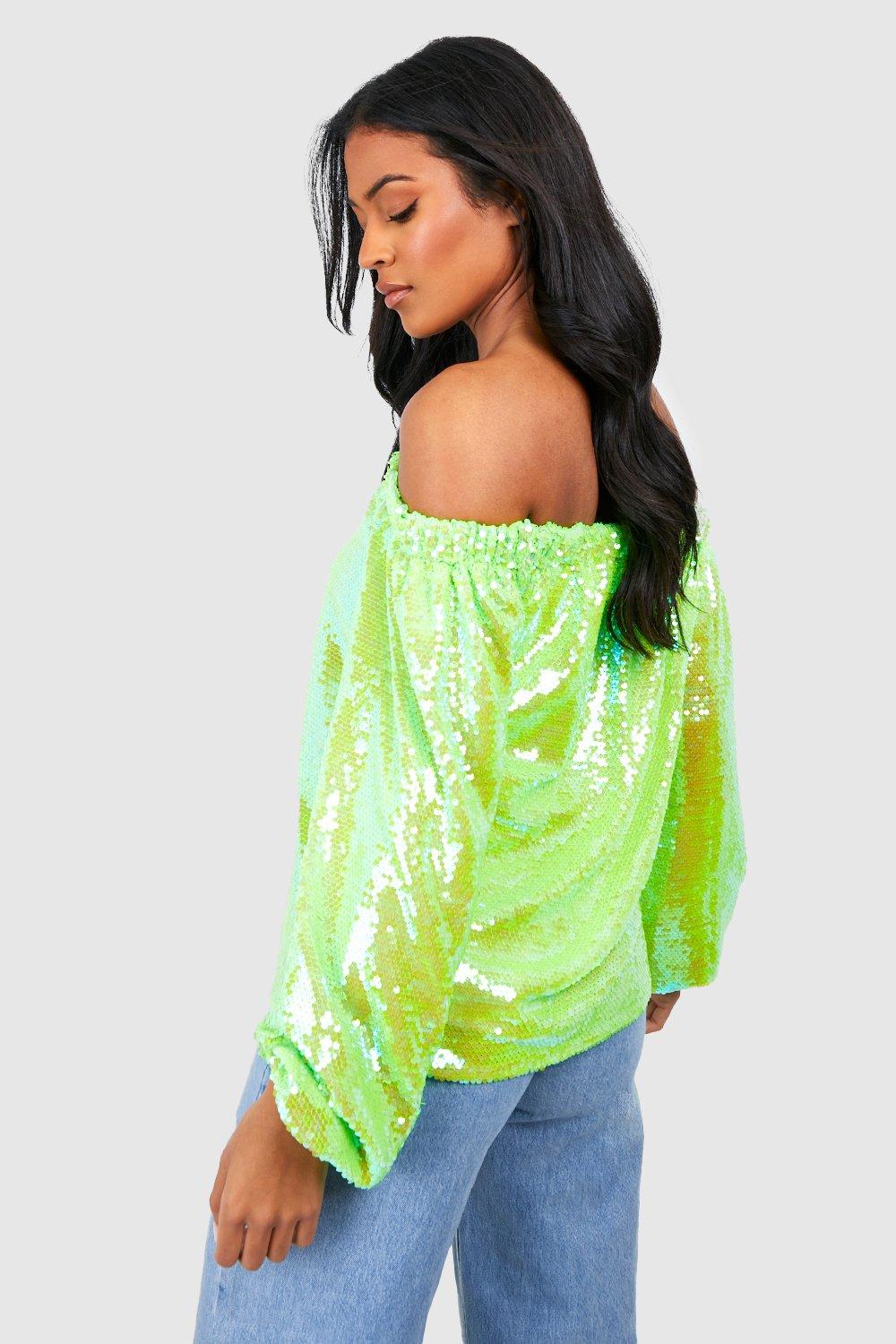 Bright sequin top online